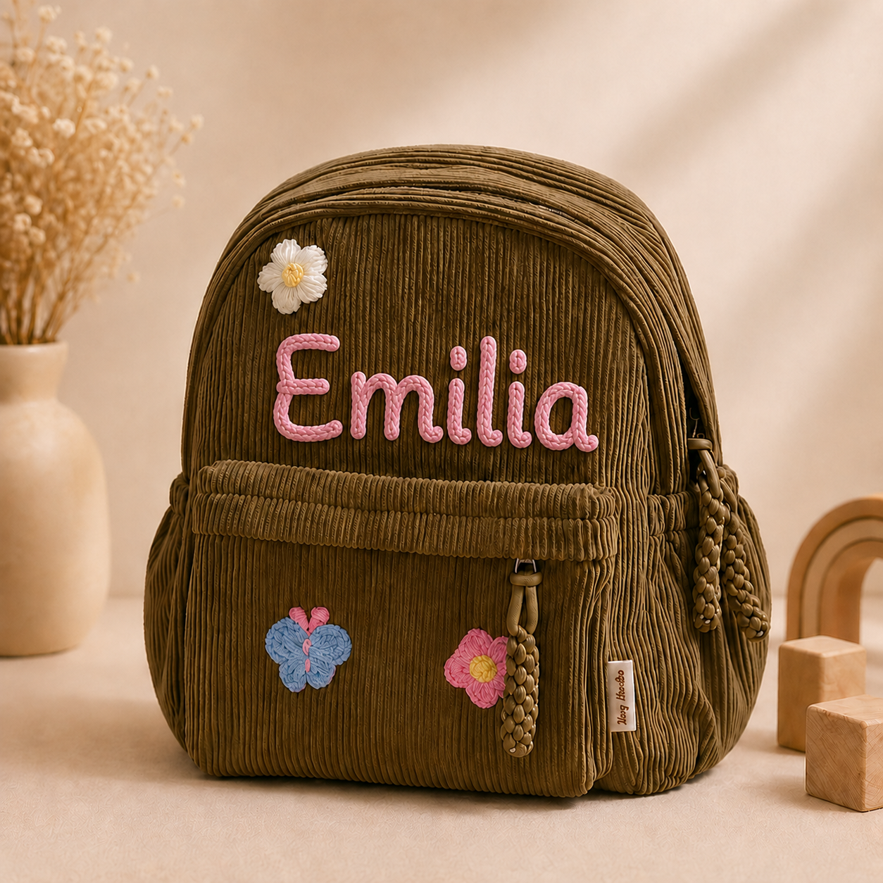KIKY BABY – Personalisierter Kinderrucksack mit Namensstickerei