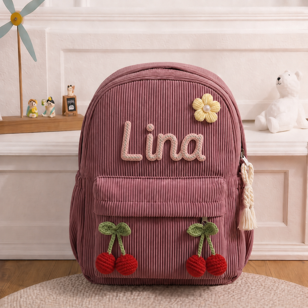 KIKY BABY – Personalisierter Kinderrucksack mit Namensstickerei